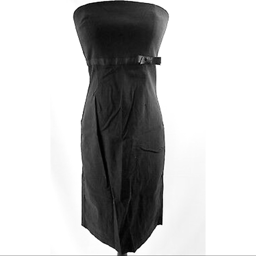 Express Black Strapless Pencil Dress